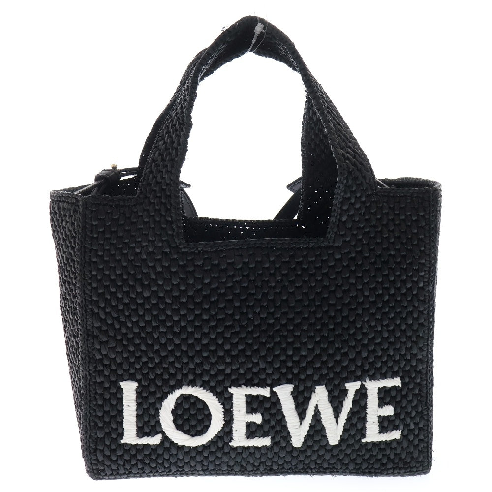 LOEWE(ロエベ) ロエベフォント トート スモール 2wayショルダーバッグ ハンドバッグ ブラック ラフィア