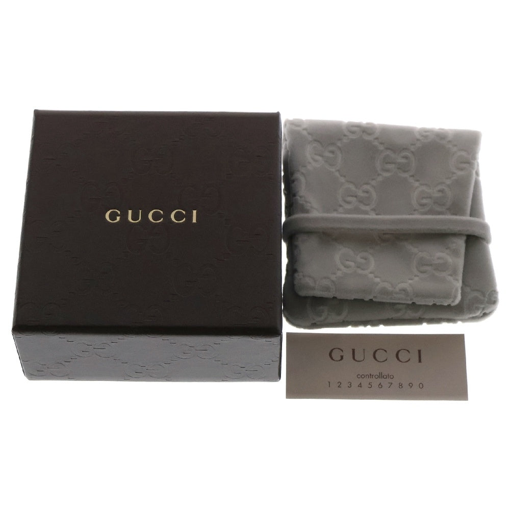 GUCCI(グッチ) GGロゴ アイコン シンバンド リング ブラック×ゴールド