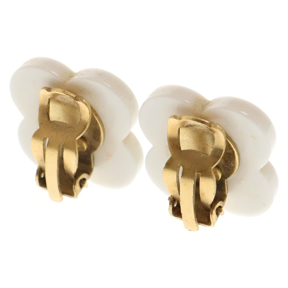 CHANEL(シャネル) ココマーク フラワー イヤリング ホワイト 02P レジン×メタル アクセサリー