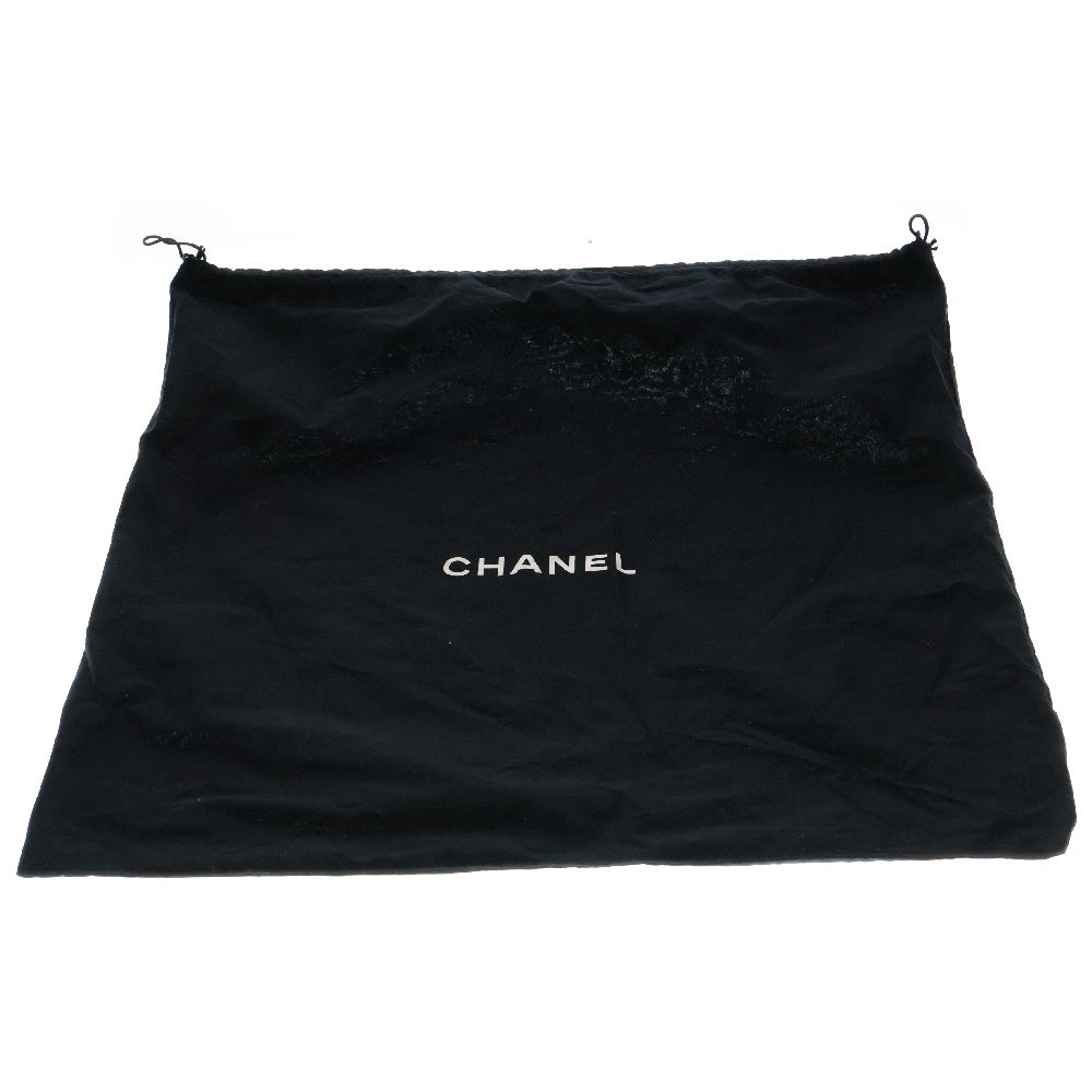 CHANEL(シャネル) パリビアリッツGM トートバッグ ブラック レザー×キャンバス シルバー金具 A34209
