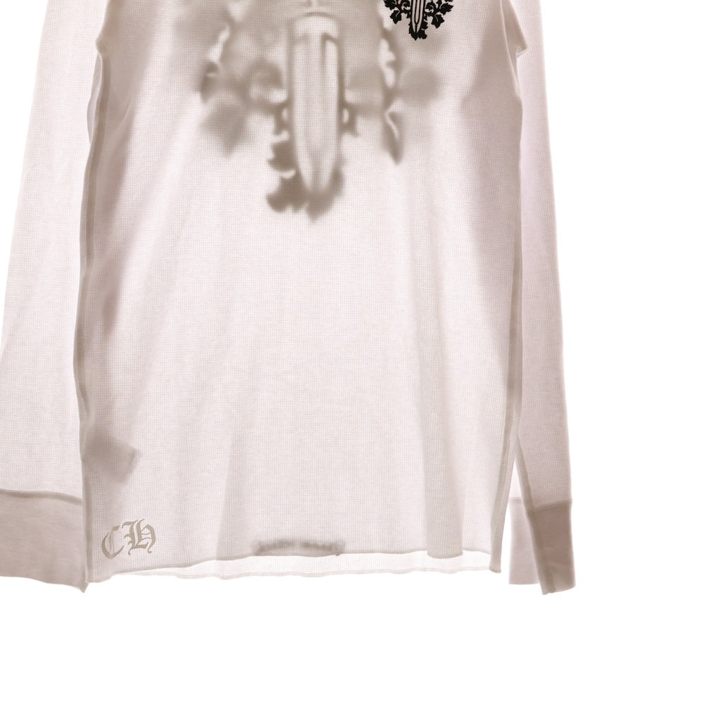 CHROME HEARTS(クロムハーツ) Thermal L S ヴァインダガーバックプリントサーマル長袖カットソー ホワイト