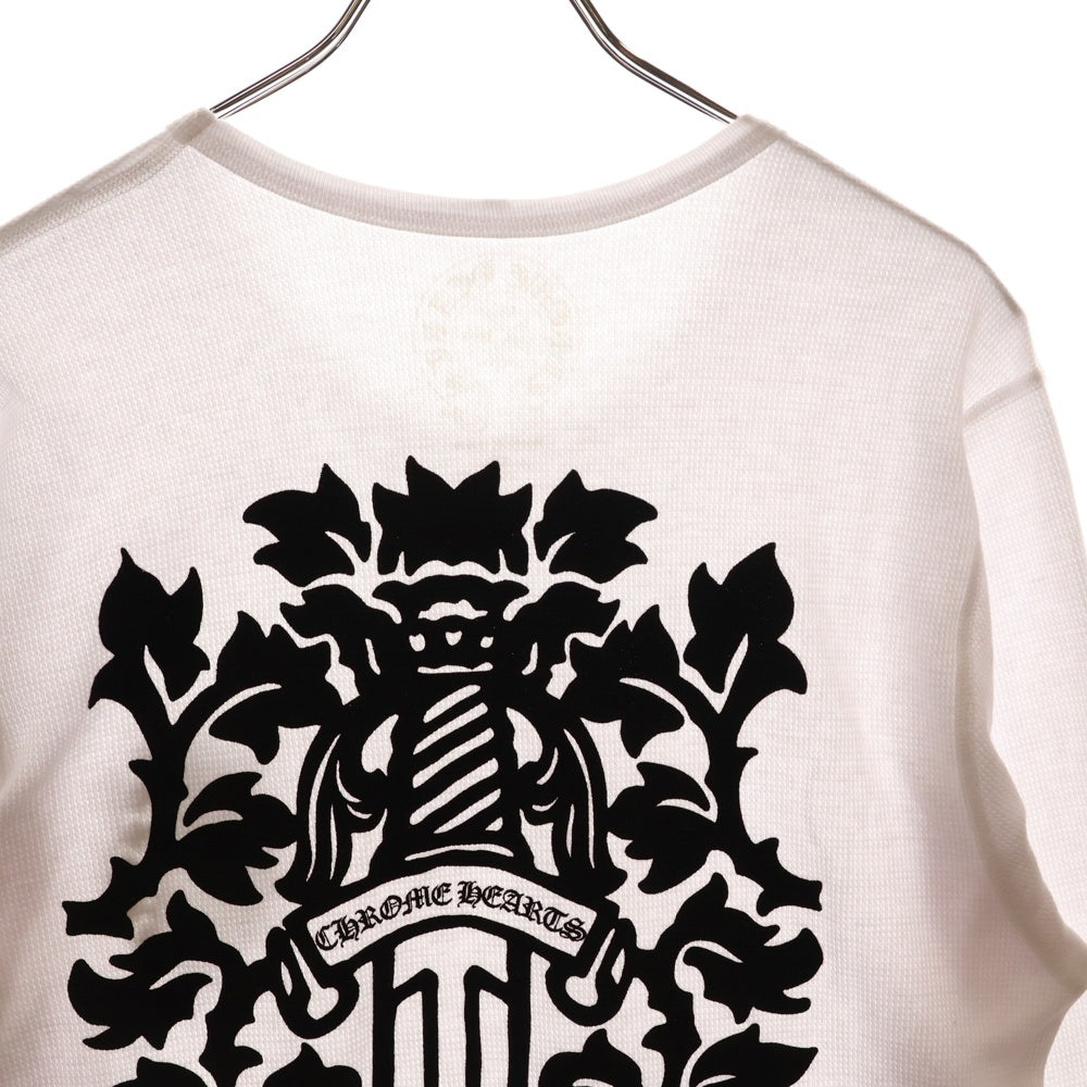 CHROME HEARTS(クロムハーツ) Thermal L S ヴァインダガーバックプリントサーマル長袖カットソー ホワイト