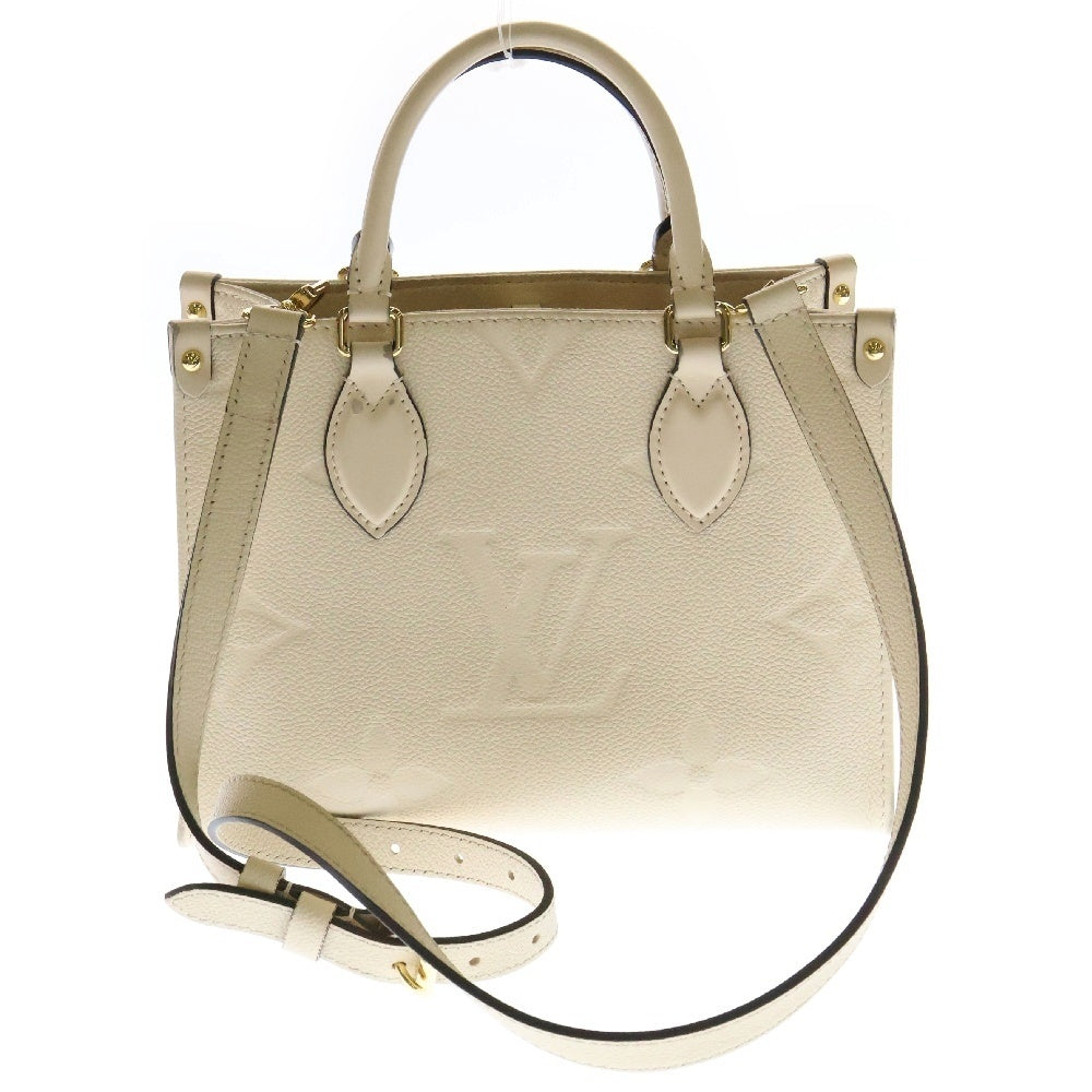 LOUIS VUITTON(ルイヴィトン) モノグラムアンプラント オンザゴー PM ハンドバッグ ショルダーバッグ アイボリー レザー RFID M46569