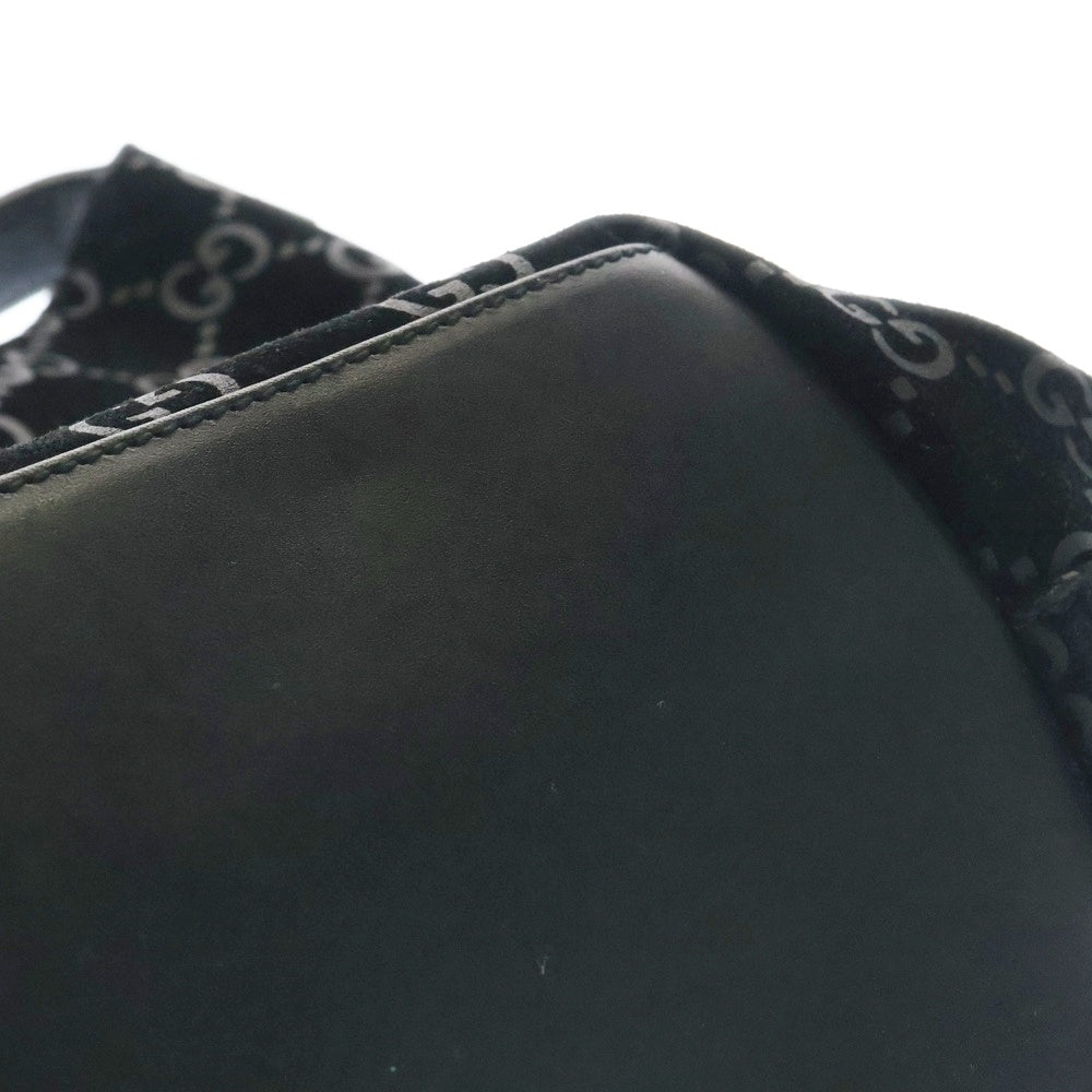 GUCCI(グッチ) GG柄 ワンショルダーバッグ ブラック スエード シルバー金具 001・3298