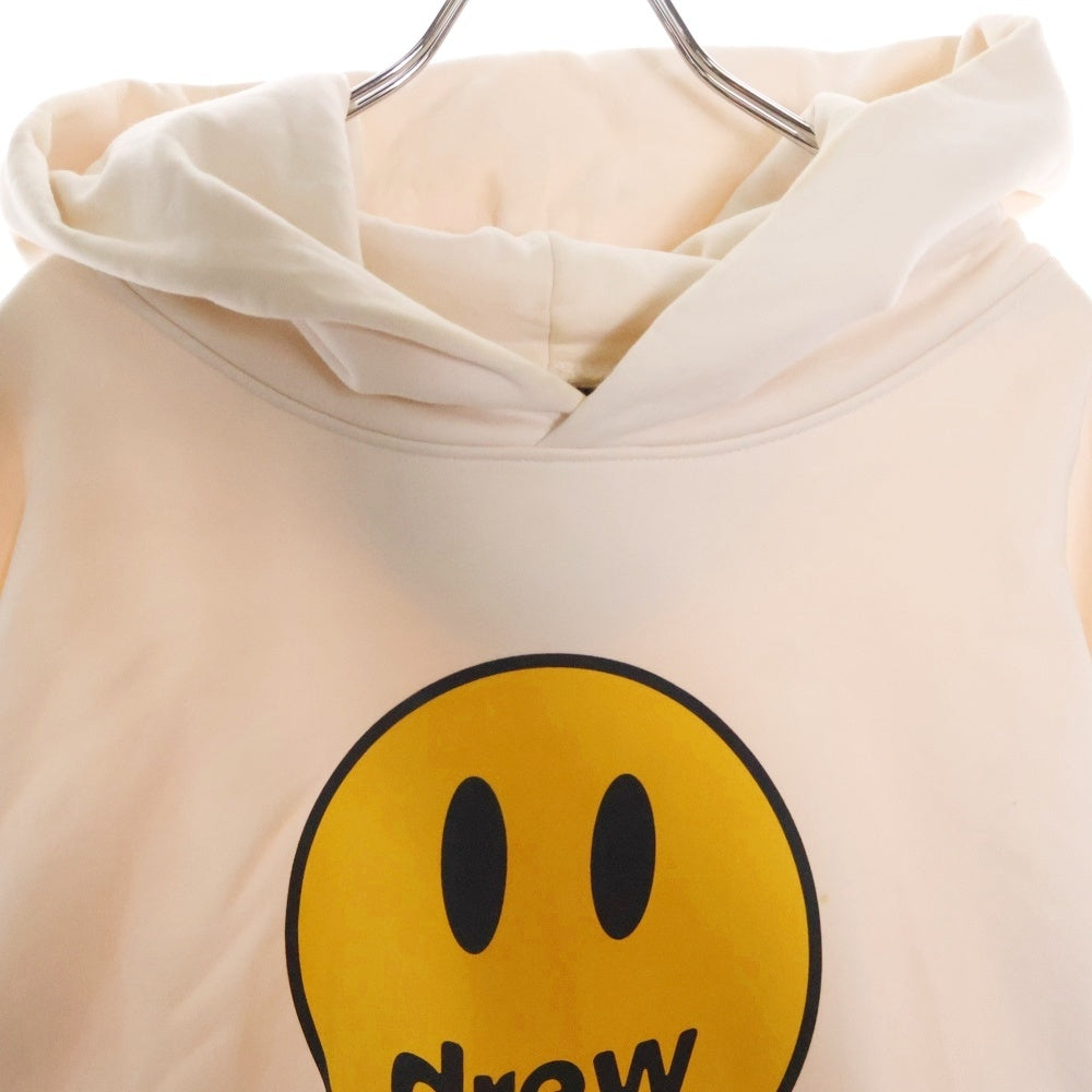 drew house(ドリューハウス) FRONT LOGO MASCOT HOODIE フロントロゴプリントプルオーバースウェットパーカー フーディ ー ベージュ コットン