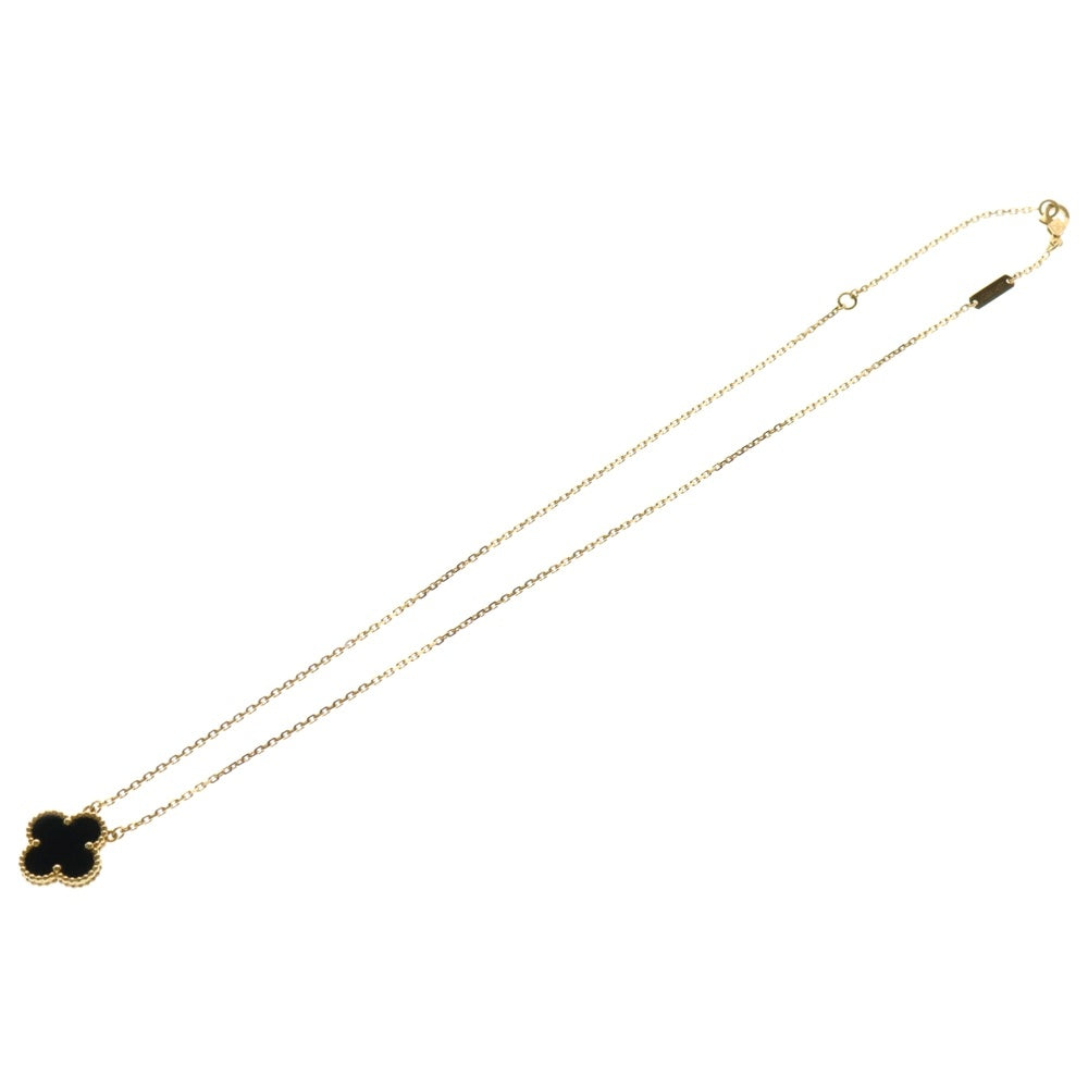 Van Cleef & Arpels(ヴァンクリーフアンドアーペル) ヴィンテージアルハンブラ オニキス ネックレス Au750YG イエローゴールド VCARA45800