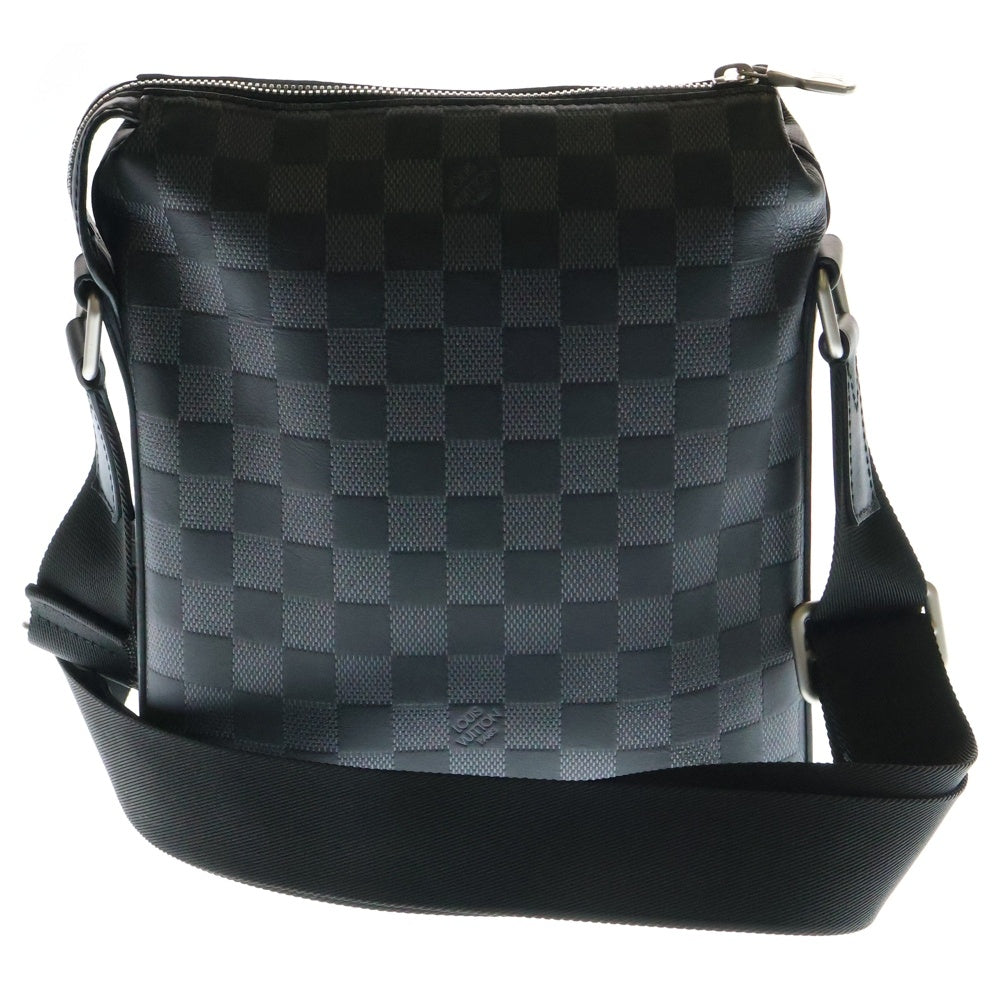 LOUIS VUITTON(ルイヴィトン) ダミエアンフィニ ディスカバリーメッセンジャーBB ショルダーバッグ ミニバッグ ブラック シルバー金具 オニキス N42418