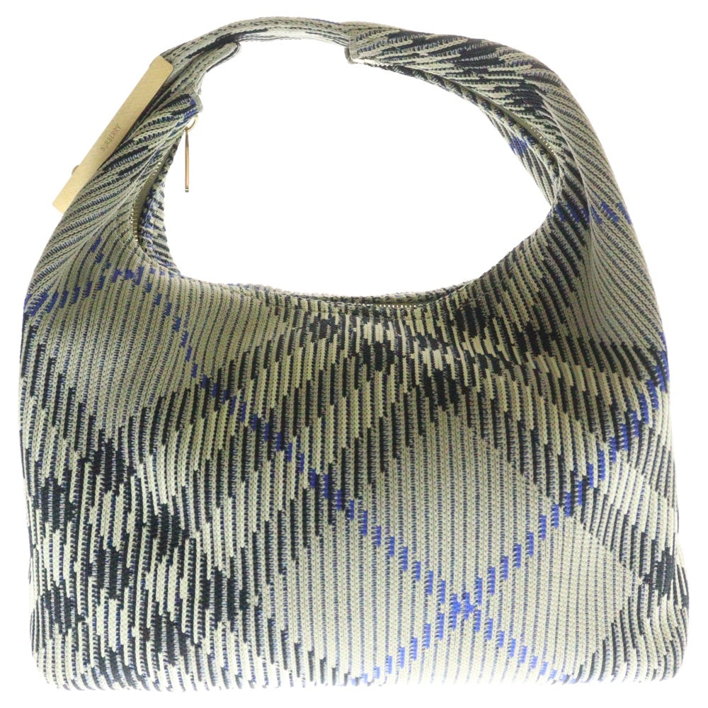 BURBERRY(バーバリー) ペグバッグ ハンドバッグ ワンショルダーバッグ ホーボーバッグ チェック ベージュ ゴールド金具