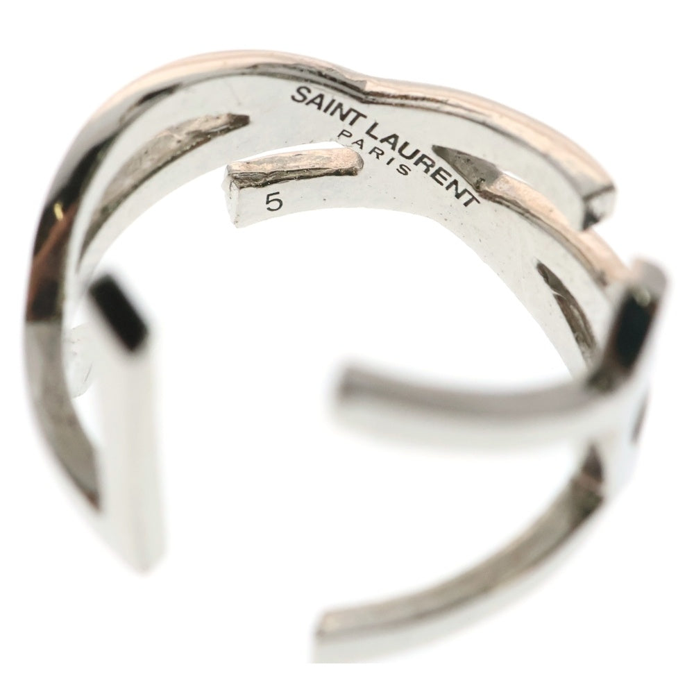 SAINT LAURENT PARIS(サンローランパリ) カサンドラロゴ YSLリング シルバー GP メタル 指輪
