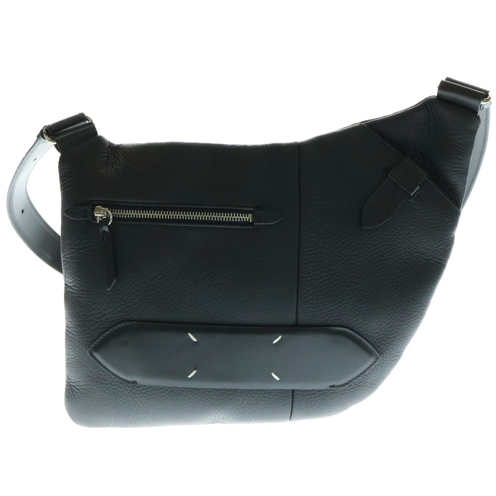 Maison Margiela(メゾンマルジェラ) SOFT 5AC ON BODY ショルダーバッグ ボディバッグ シルバー金具 ブラック グレインレザー SB1WG0017