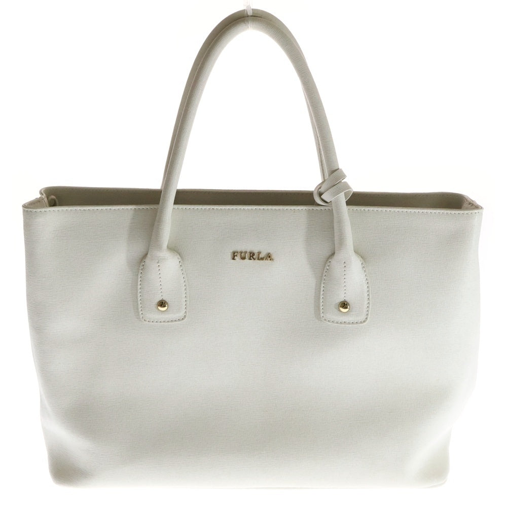 FURLA(フルラ) ロゴ レザートートバッグ ホワイト 00763025