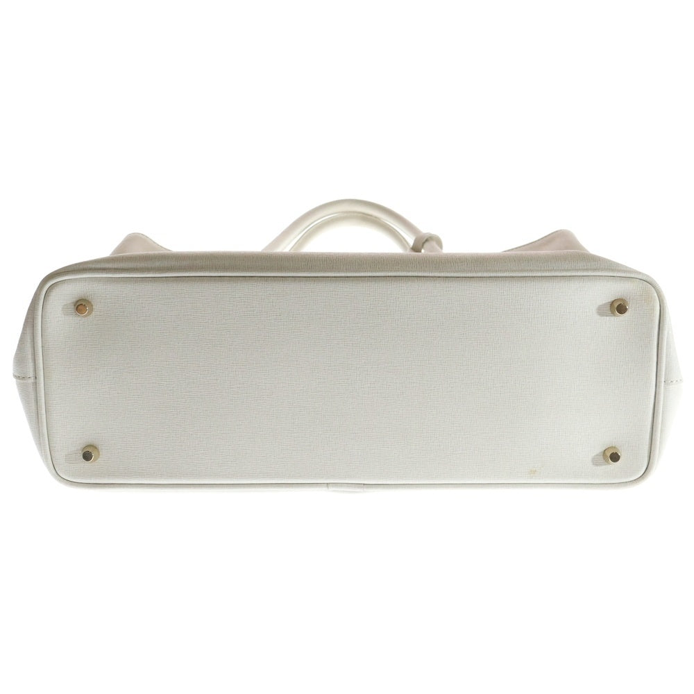 FURLA(フルラ) ロゴ レザートートバッグ ホワイト 00763025
