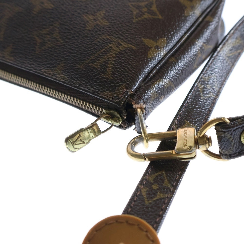LOUIS VUITTON(ルイヴィトン) モノグラム ポシェットアクセソワール ミニハンドバッグ ポーチ ケース ブラウン ゴールド金具 レザー×PVC M40712