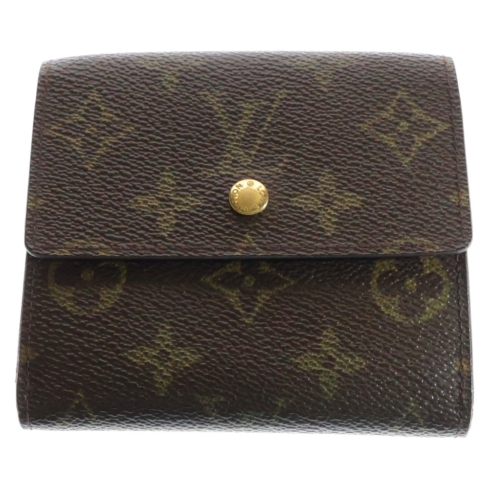LOUIS VUITTON(ルイヴィトン) モノグラム ポルトモネビエカルトクレディ コンパクトウォレット 三つ折り財布 コインケース ブラウン ゴールド金具 PVC M61652
