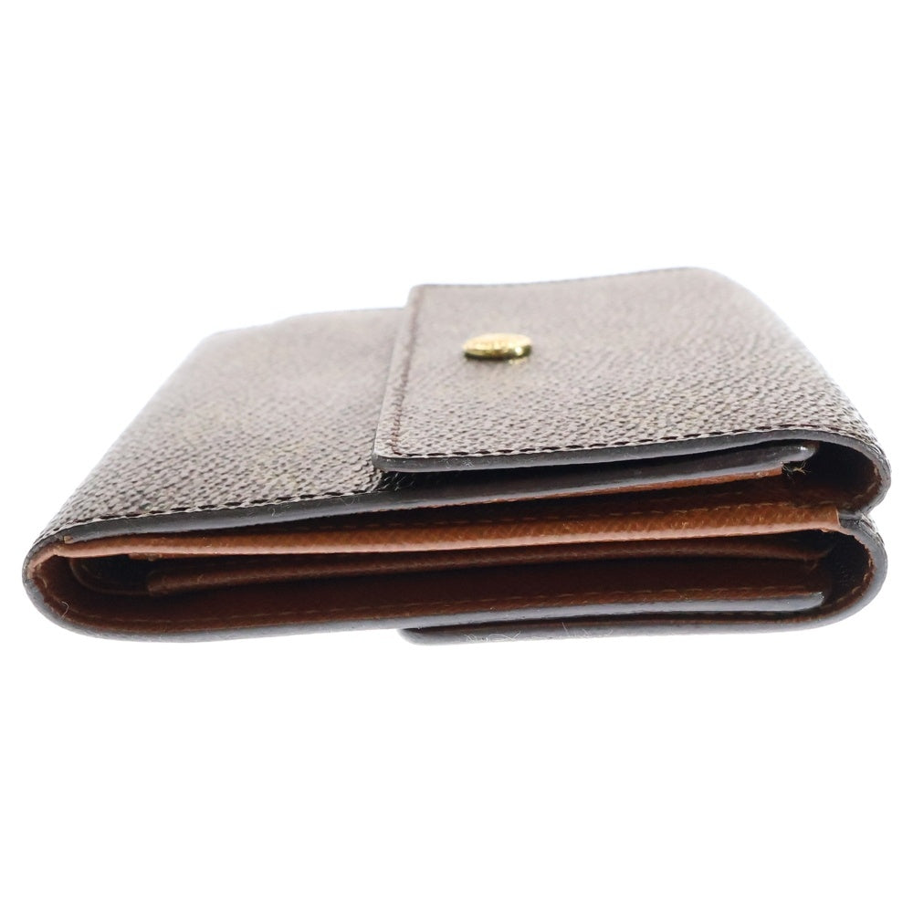 LOUIS VUITTON(ルイヴィトン) モノグラム ポルトモネビエカルトクレディ コンパクトウォレット 三つ折り財布 コインケース ブラウン ゴールド金具 PVC M61652