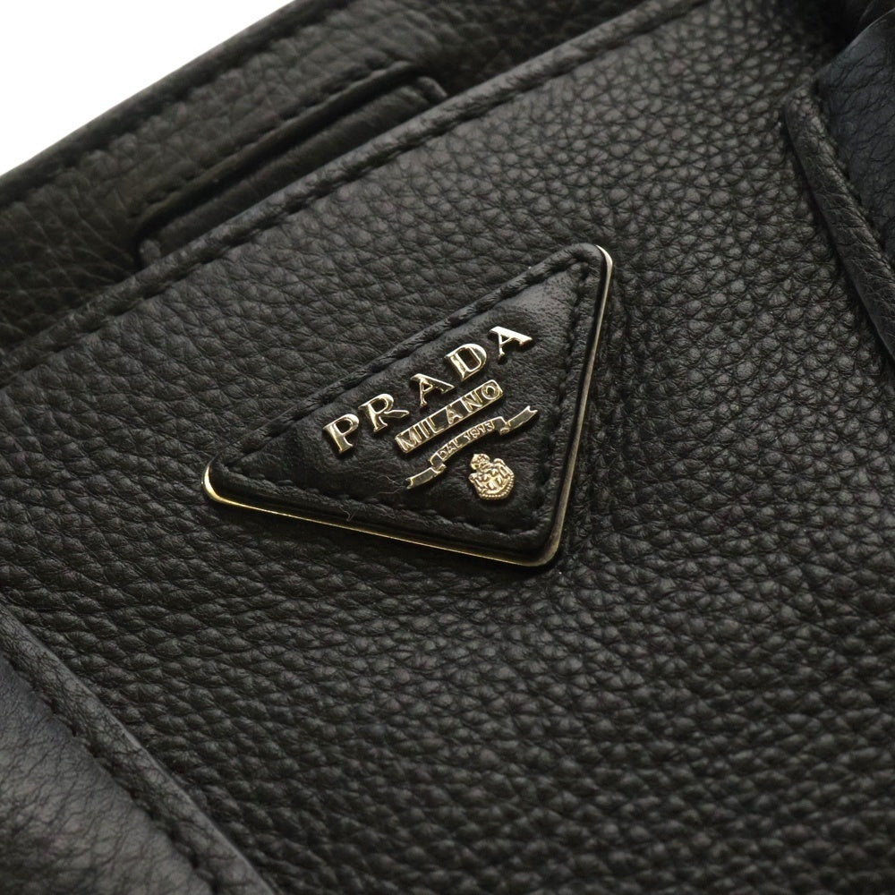 PRADA(プラダ) ヴィッテロフェニックス トートバッグ ハンドバッグ ブラック シルバー金具 レザー BN2795