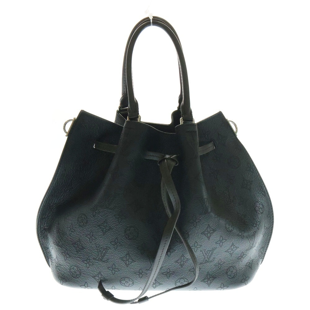 LOUIS VUITTON(ルイヴィトン) マヒナ ジロラッタ トートバック ハンドバッグ ショルダーバッグ ブラック レザー シルバー金具 M54402