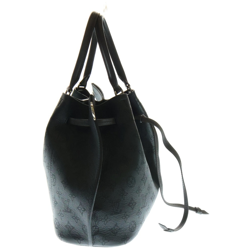LOUIS VUITTON(ルイヴィトン) マヒナ ジロラッタ トートバック ハンドバッグ ショルダーバッグ ブラック レザー シルバー金具 M54402