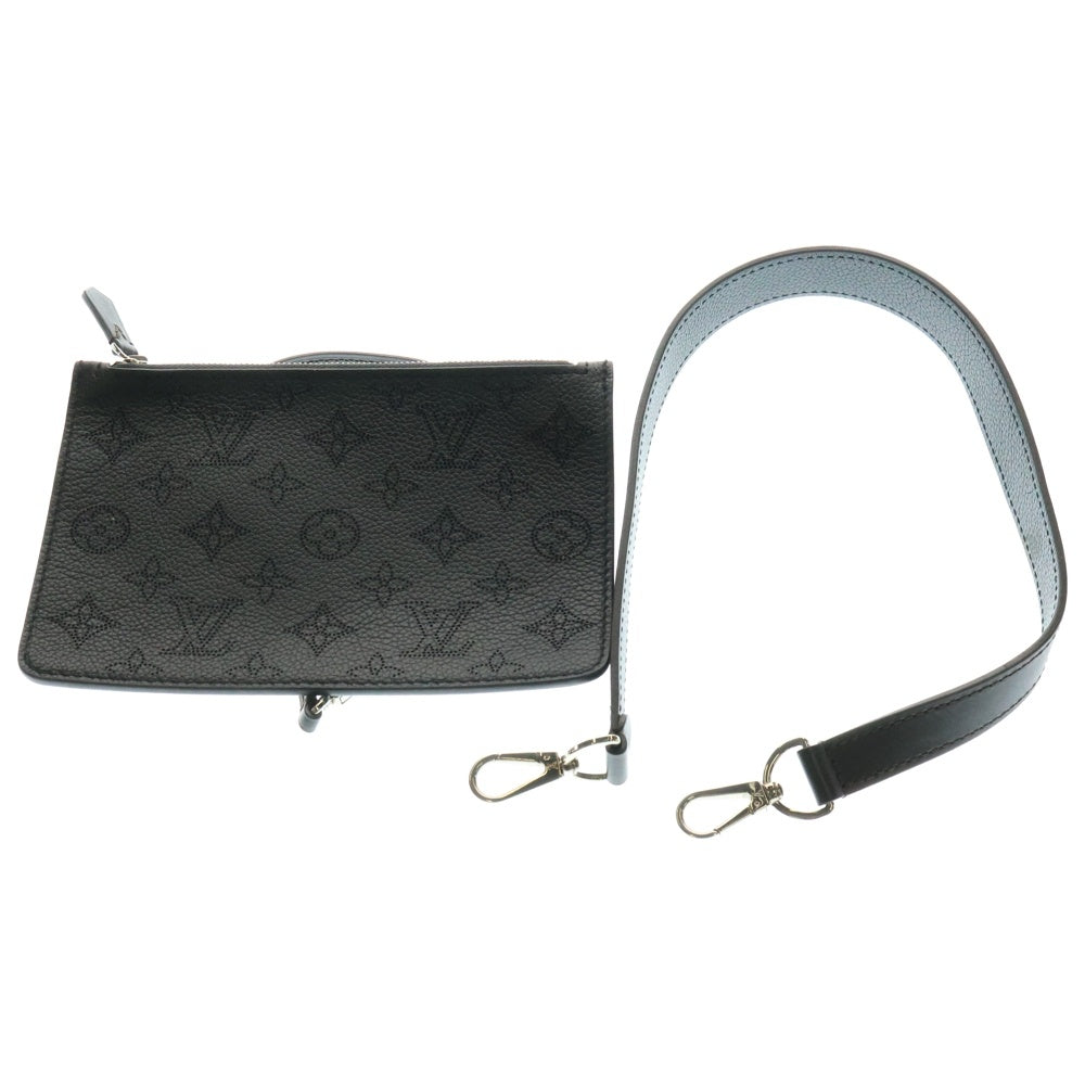 LOUIS VUITTON(ルイヴィトン) マヒナ ジロラッタ トートバック ハンドバッグ ショルダーバッグ ブラック レザー シルバー金具 M54402