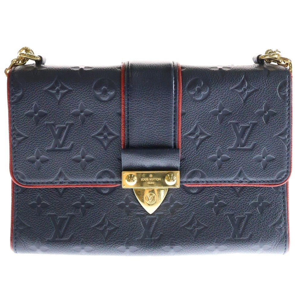 LOUIS VUITTON(ルイヴィトン) モノグラムアンプラント サンシュルピスPM マリーヌルージュ ショルダーバッグ チェーンバッグ ネイビー×レッド ゴールド金具 レザー M43394