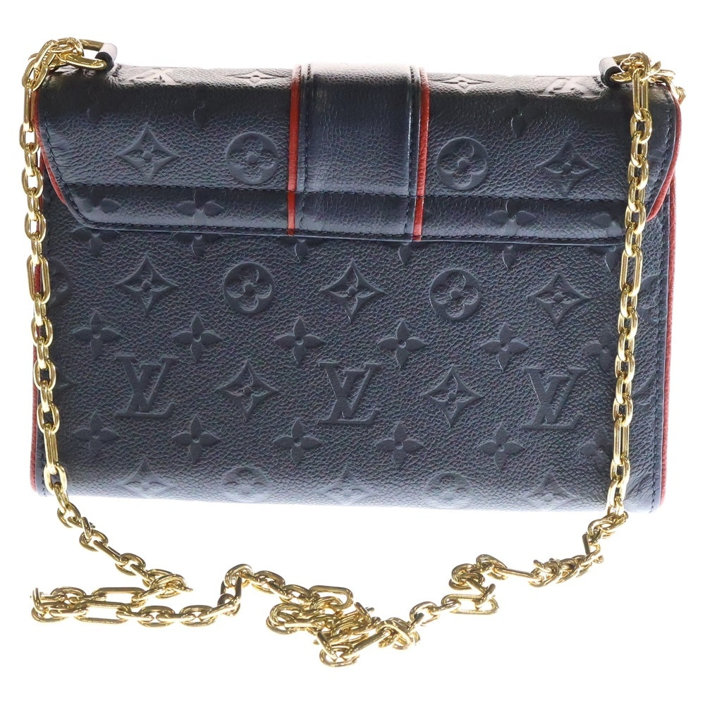 LOUIS VUITTON(ルイヴィトン) モノグラムアンプラント サンシュルピスPM マリーヌルージュ ショルダーバッグ チェーンバッグ ネイビー×レッド ゴールド金具 レザー M43394