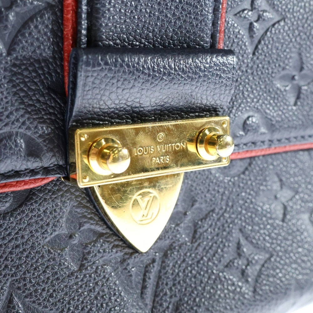 LOUIS VUITTON(ルイヴィトン) モノグラムアンプラント サンシュルピスPM マリーヌルージュ ショルダーバッグ チェーンバッグ ネイビー×レッド ゴールド金具 レザー M43394