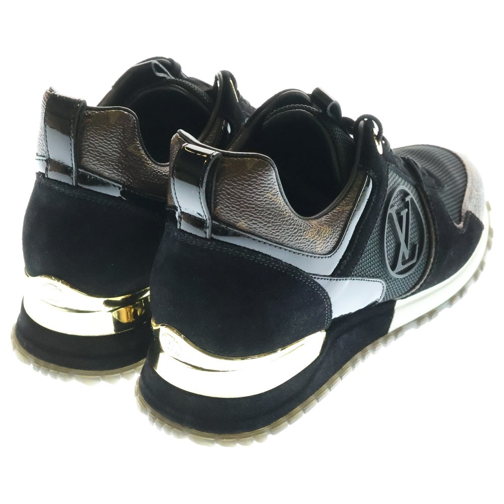 LOUIS VUITTON(ルイヴィトン) ランアウェイライン モノグラム ラバーロゴ PVC スウェードレザー メッシュ ローカットシューズ スニーカー ブラック/ブラウン レディース 1A3CW0