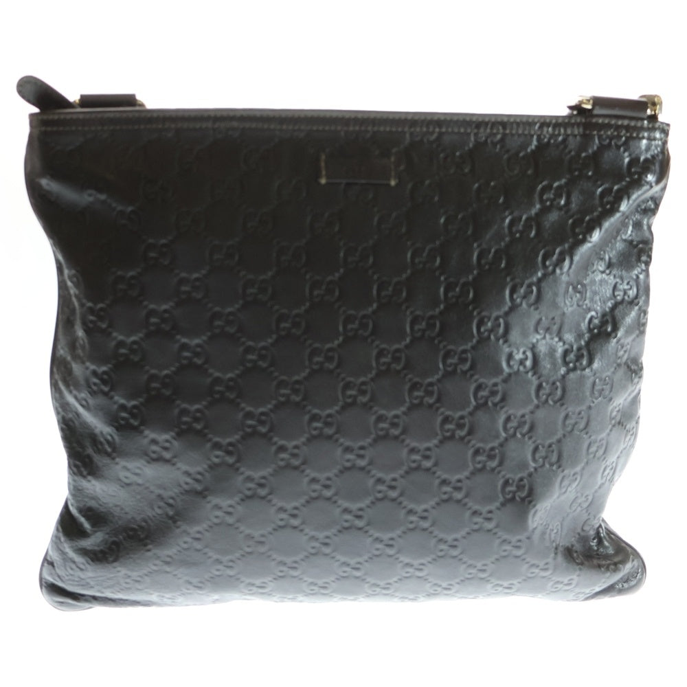 GUCCI(グッチ) グッチシマ レザーショルダーバッグ ブラウン 201446