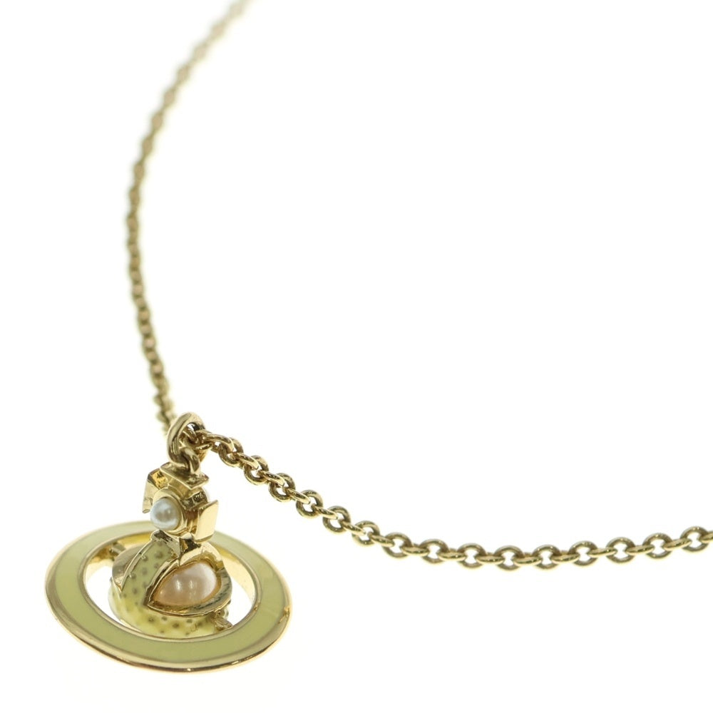 Vivienne Westwood(ヴィヴィアンウエストウッド) シモネッタ バス レリーフ ネックレス ペンダント チェーン イエロー ゴールド