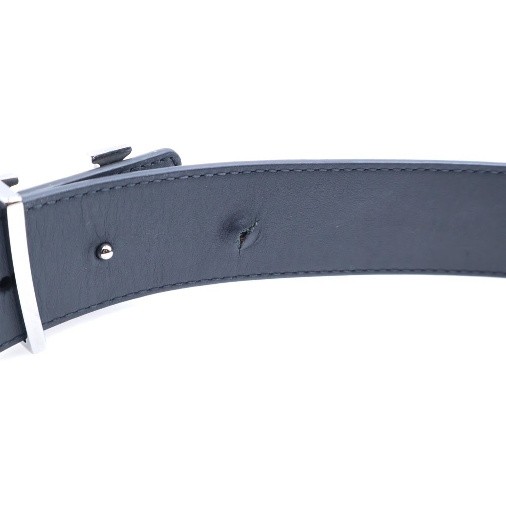 LOUIS VUITTON(ルイヴィトン) モノグラム エクリプス サンチュール LVイニシャル ベルト ブラック シルバー金具 M0450 JJ3293