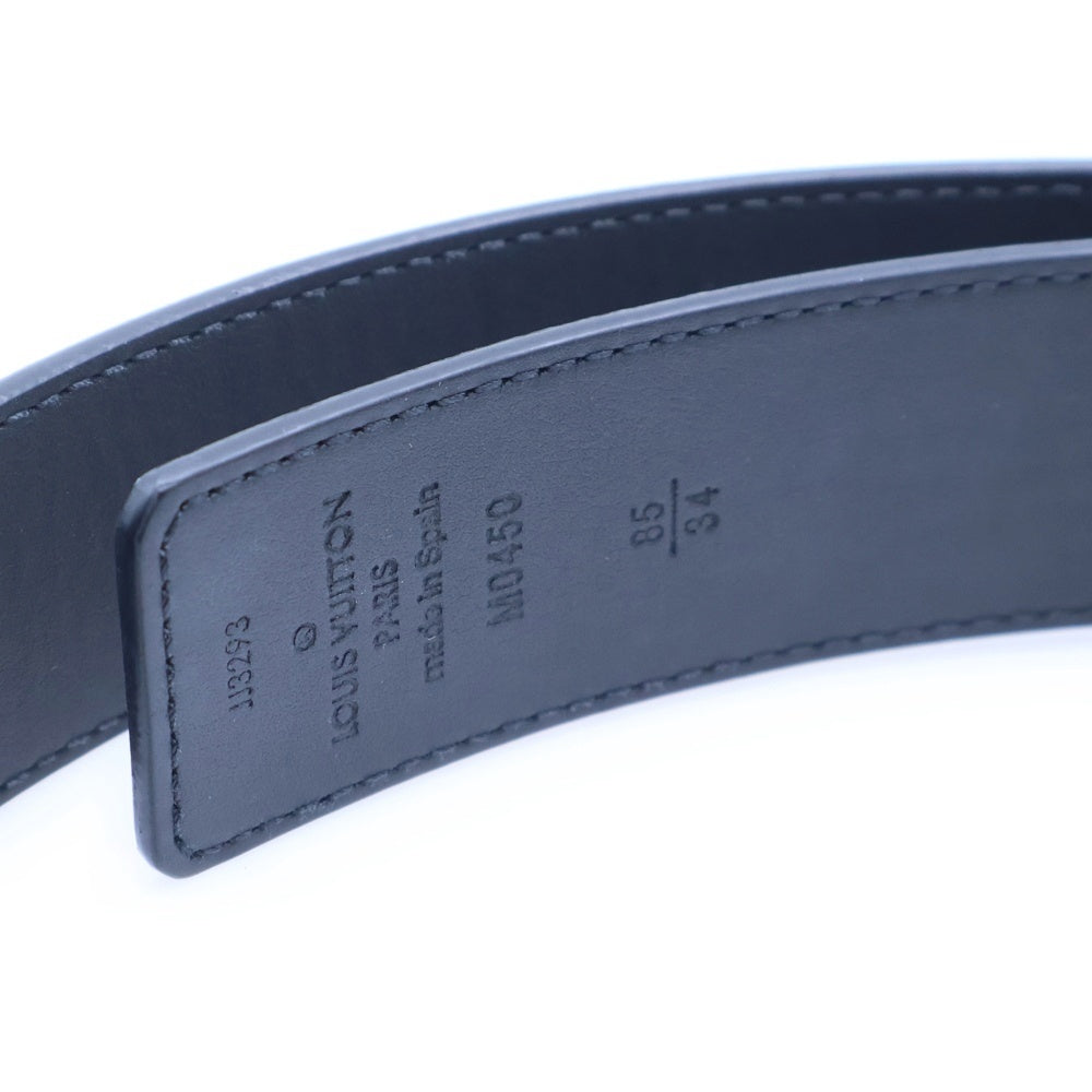 LOUIS VUITTON(ルイヴィトン) モノグラム エクリプス サンチュール LVイニシャル ベルト ブラック シルバー金具 M0450 JJ3293