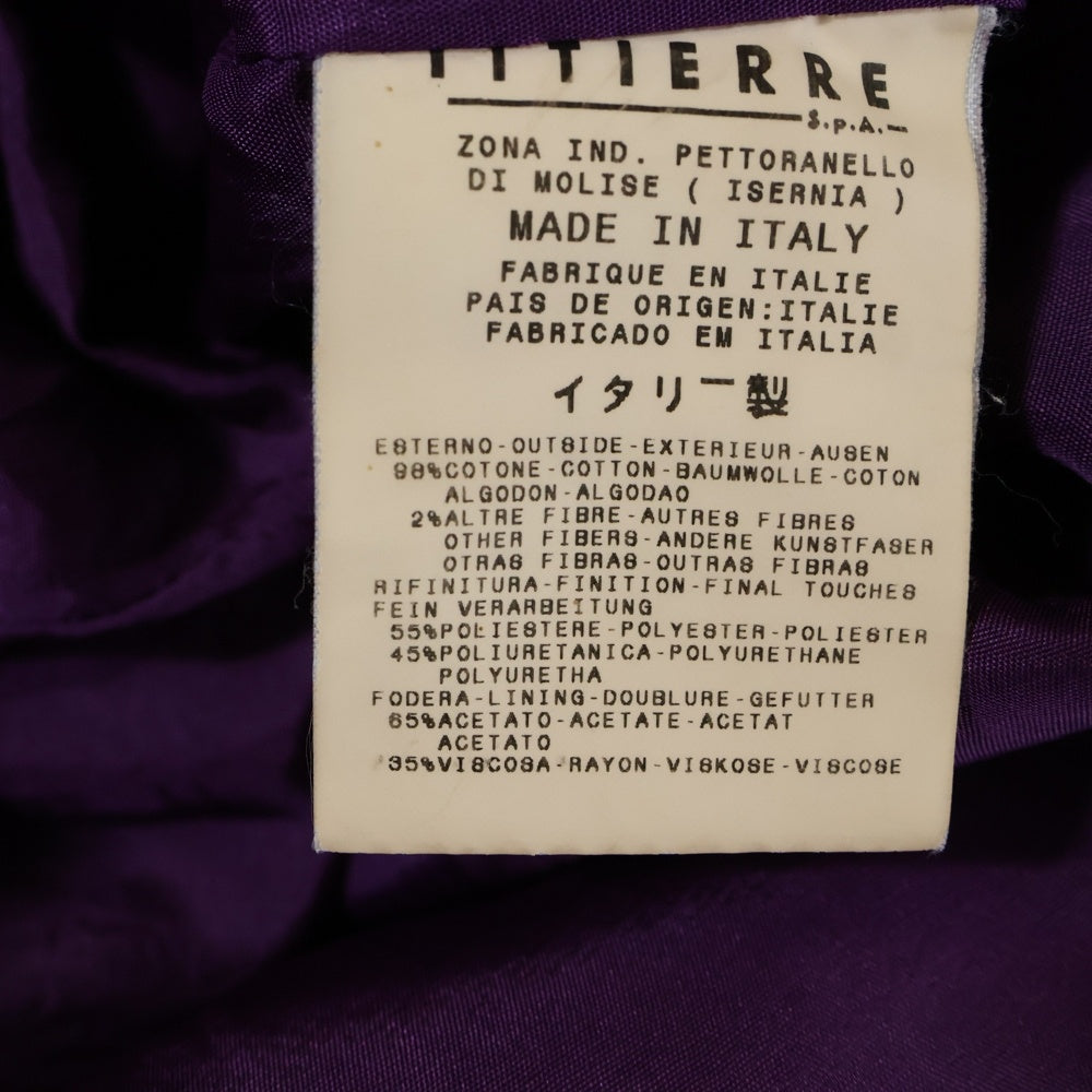 D&G(ディーアンドジー) DGロゴ総柄ジャガード スナップボタン コート インディゴ/ブラウン レディース