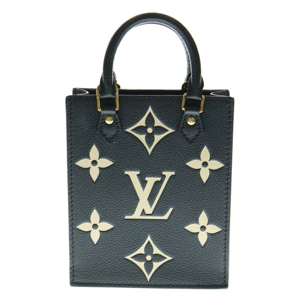 LOUIS VUITTON(ルイヴィトン) モノグラム アンプラント プティットサックプラ ショルダーバッグ ハンドバッグ ノワール×ベージュ ブラック ゴールド金具 レザー M81416