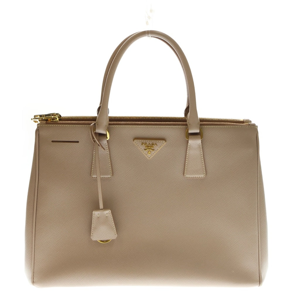 PRADA(プラダ) ガレリア サフィアーノラクス 2WAY ショルダーバッグ ハンドバッグ ピンクベージュ レザー ゴールド金具 BN2274