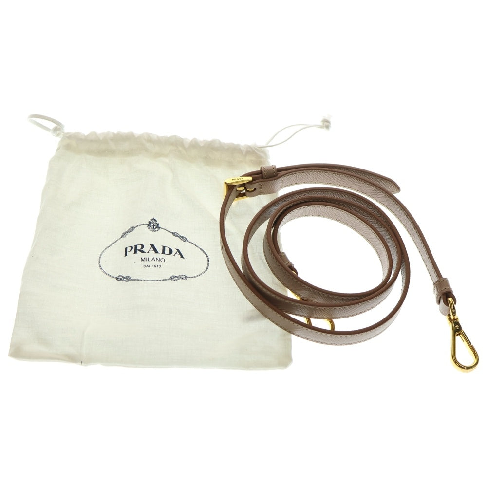 PRADA(プラダ) ガレリア サフィアーノラクス 2WAY ショルダーバッグ ハンドバッグ ピンクベージュ レザー ゴールド金具 BN2274
