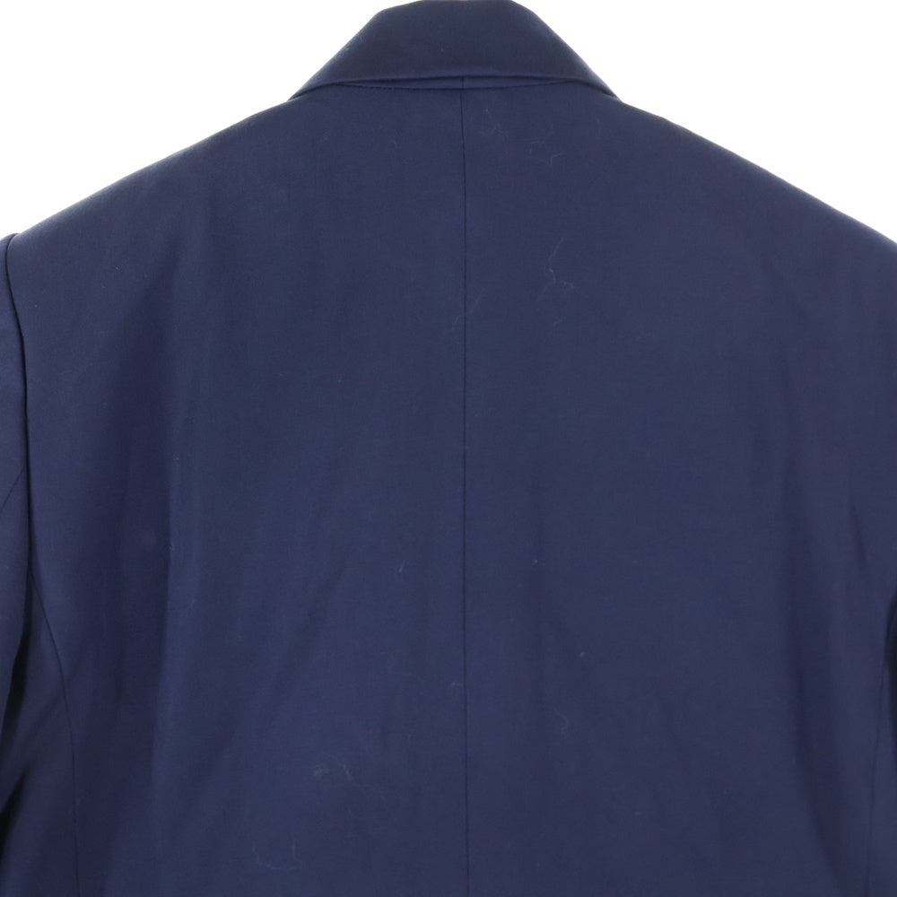 HERMES(エルメス) アンカー Hロゴボタン ウール ダブルブレスト ピークドラペル テーラードジャケット ネイビーブルー レディース