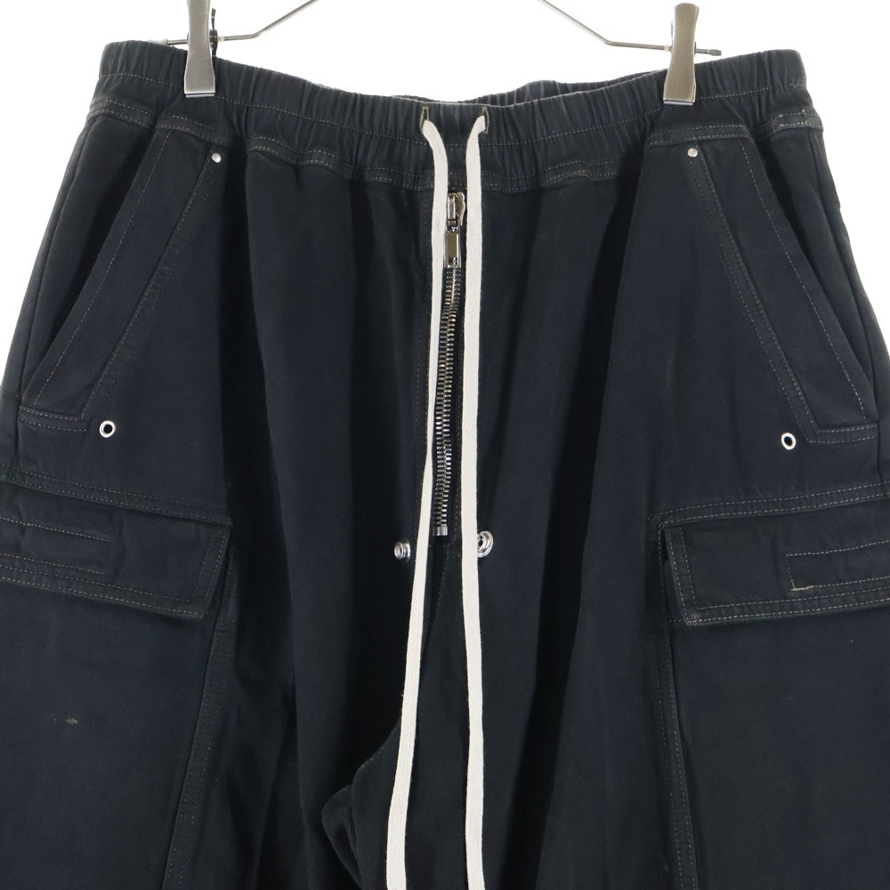 DRKSHDW(ダークシャドウ) 25AW DOUBLE CARGO JUMBO BELAS ブリーチ加工 ダブル カーゴ ジャンボ ベラ ワイドフレア デニムパンツ ジーンズ ブラック DU02D2398 BSUN