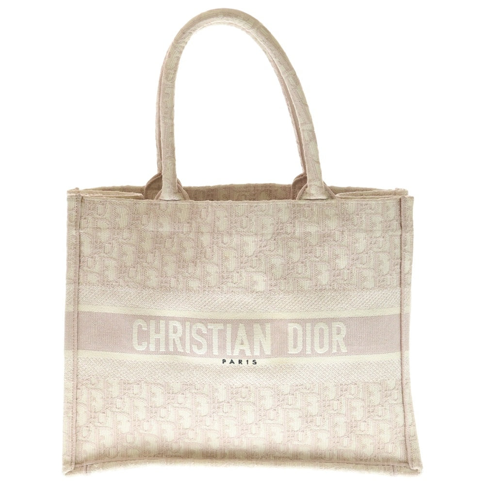 Christian Dior(クリスチャンディオール) BOOK TOTE ブックトート ミディアム オブリーク キャンバス ハンド トートバッグ ピンク