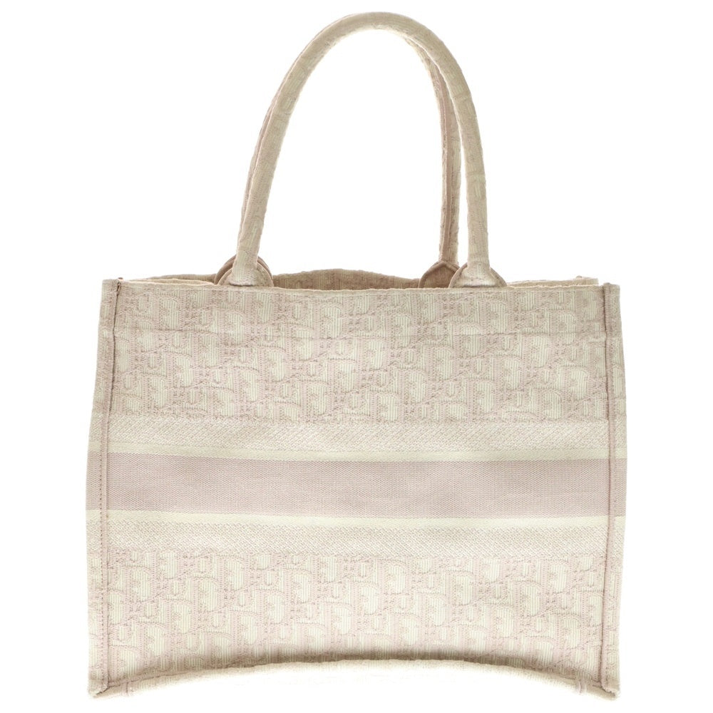 Christian Dior(クリスチャンディオール) BOOK TOTE ブックトート ミディアム オブリーク キャンバス ハンド トートバッグ ピンク