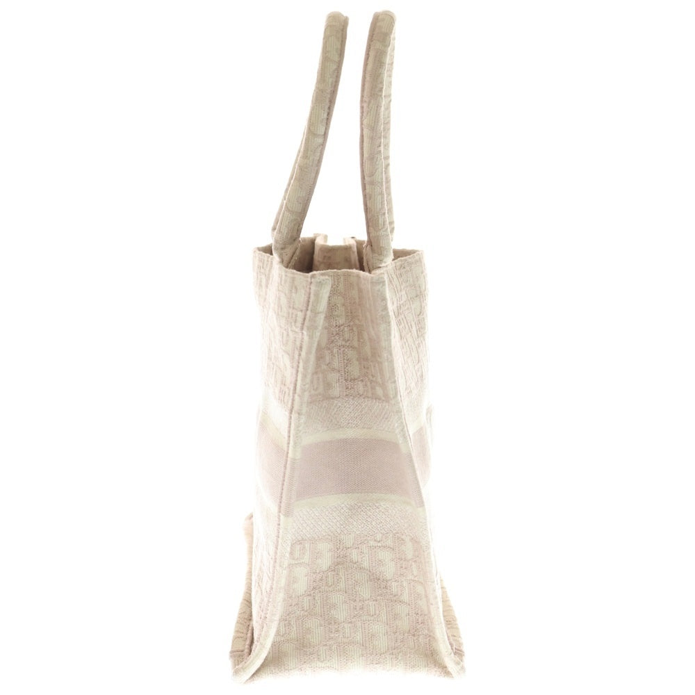 Christian Dior(クリスチャンディオール) BOOK TOTE ブックトート ミディアム オブリーク キャンバス ハンド トートバッグ ピンク