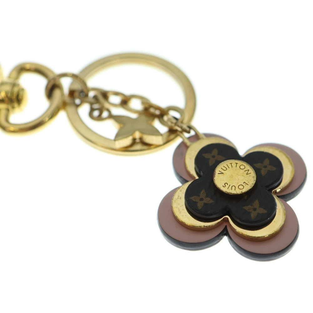 LOUIS VUITTON(ルイヴィトン) ポルトクレブルーミングフラワーBB バッグチャーム キーリング キーホルダー M6308 ゴールド×ピンク