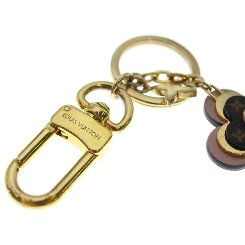 LOUIS VUITTON(ルイヴィトン) ポルトクレブルーミングフラワーBB バッグチャーム キーリング キーホルダー M6308 ゴールド×ピンク