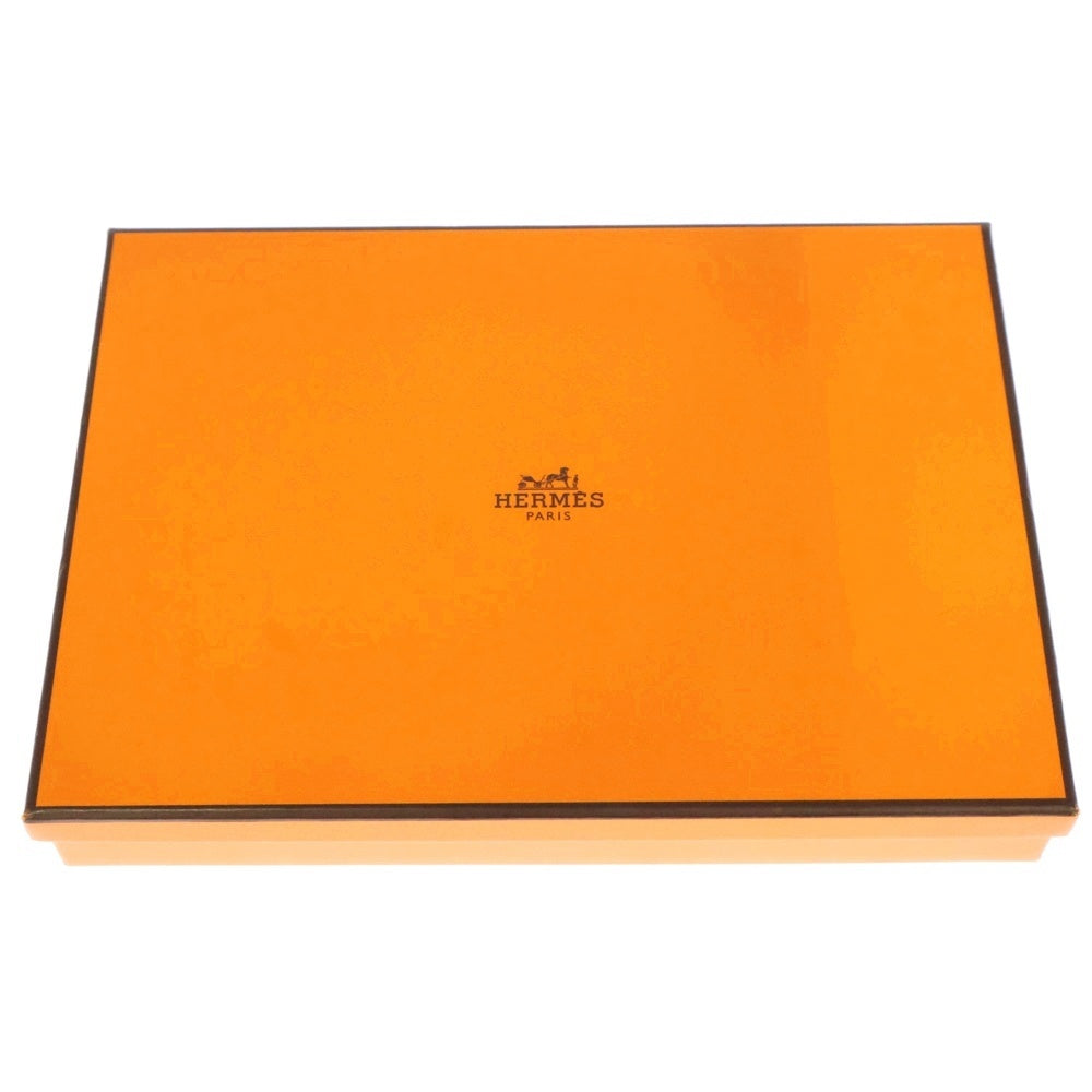 HERMES(エルメス) シルキーポケット メイクポーチ ケース ポーチ 収納 マルチカラー オレンジ シルク Y刻印 シルバー金具