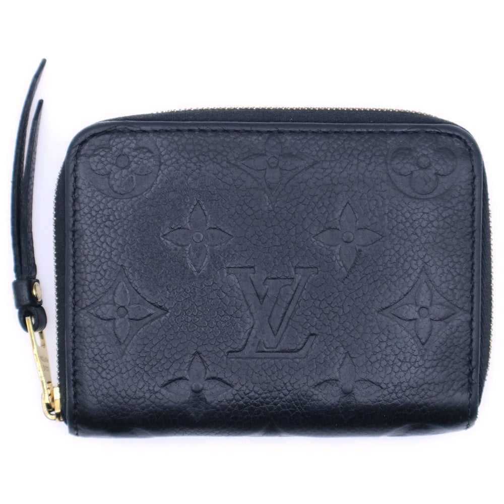 LOUIS VUITTON(ルイヴィトン) モノグラム アンプラント ジッピーコインパース コインケース 財布 ミニウォレット ノワール ブラック レザー M60574 ゴールド金具 レディース