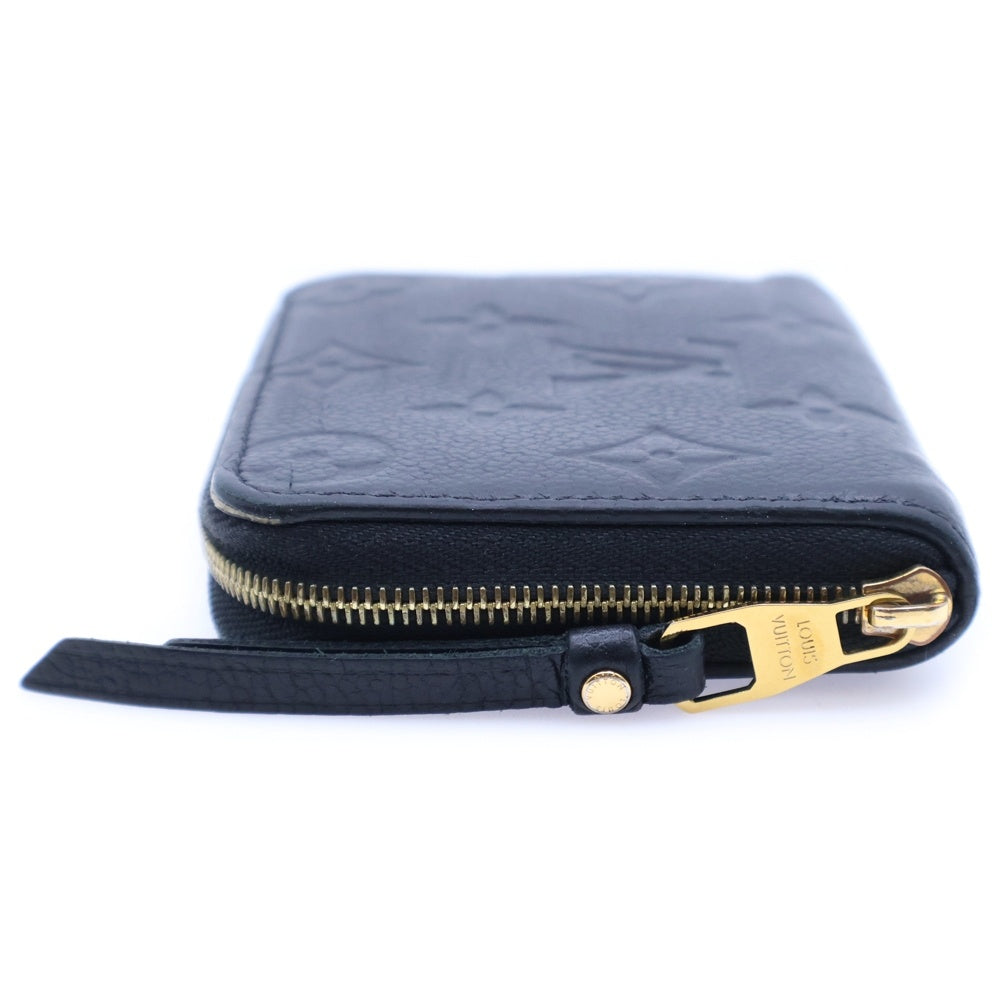 LOUIS VUITTON(ルイヴィトン) モノグラム アンプラント ジッピーコインパース コインケース 財布 ミニウォレット ノワール ブラック レザー M60574 ゴールド金具 レディース