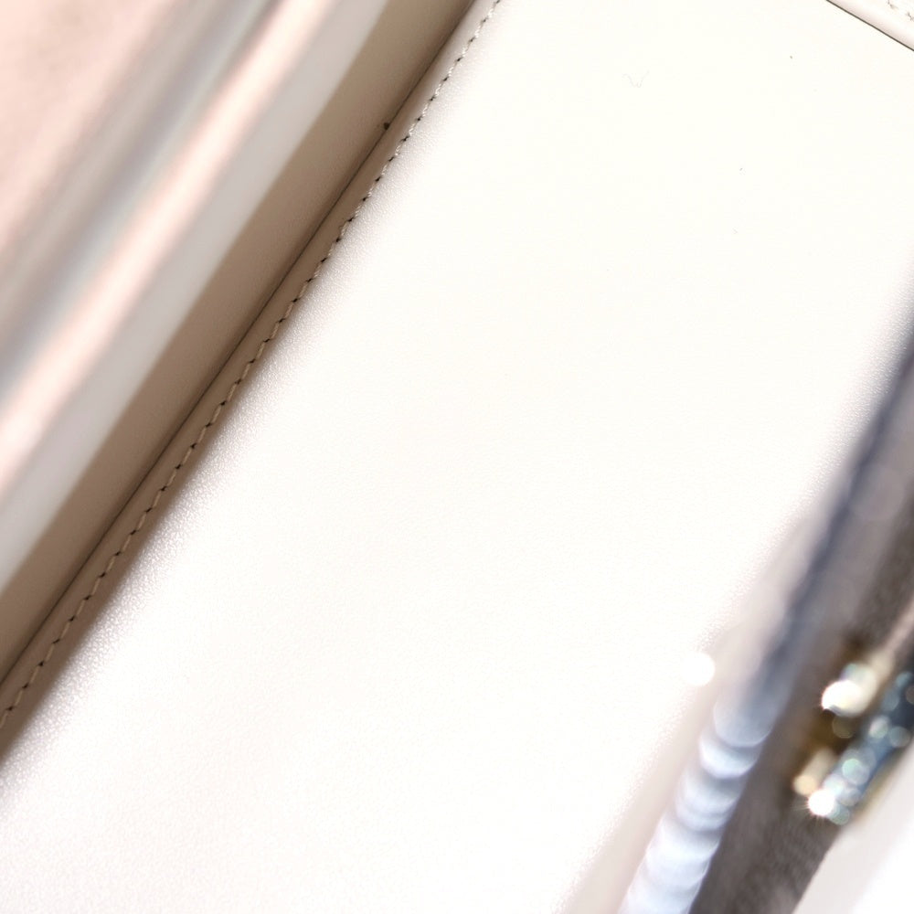 Valextra(ヴァレクストラ) イジィデ ミニ レザー 2WAY ハンド ショルダー バッグ ゴールド金具 ベージュ レディース