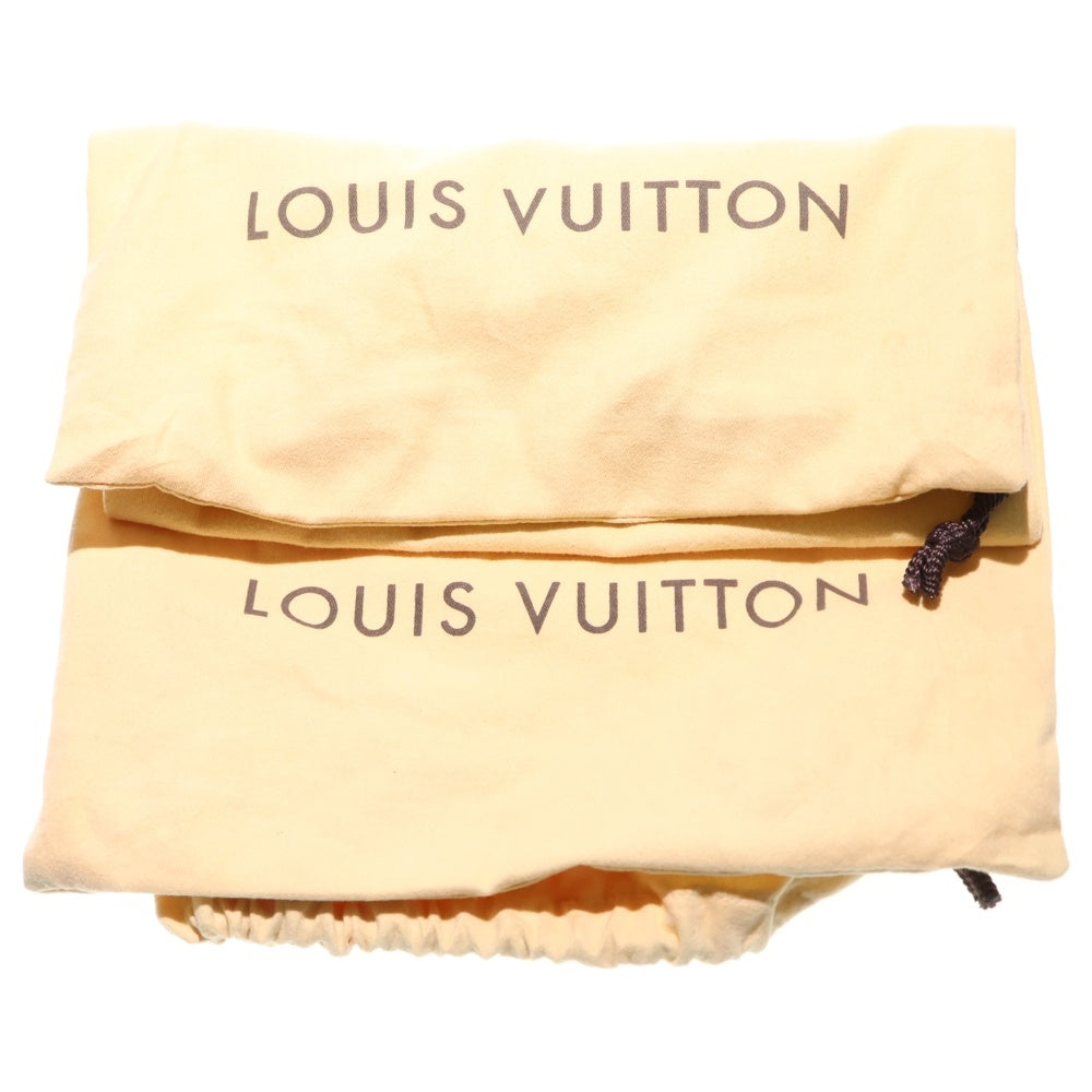 LOUIS VUITTON(ルイヴィトン) モノグラム ミニラン キャンバス レザー ジョッキー ロングブーツ シューズ ゴールド金具 ブラウン レディース