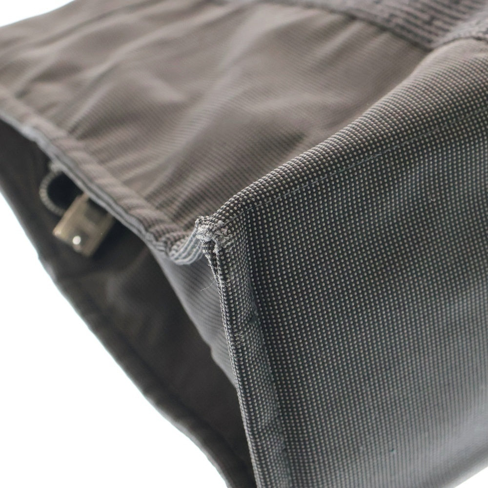 HERMES(エルメス) エールラインGM ナイロンキャンバス トートバッグ シルバー金具 グレー