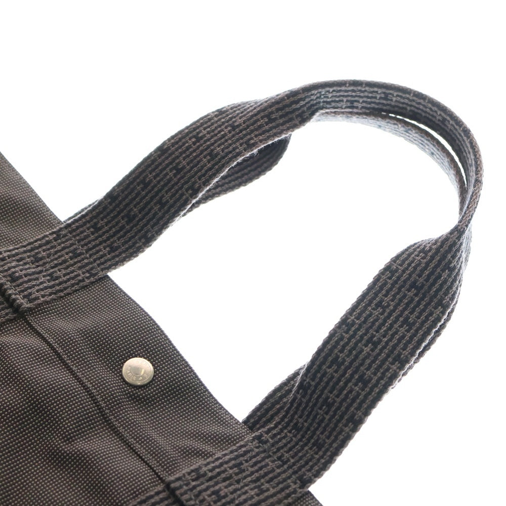 HERMES(エルメス) エールラインGM ナイロンキャンバス トートバッグ シルバー金具 グレー