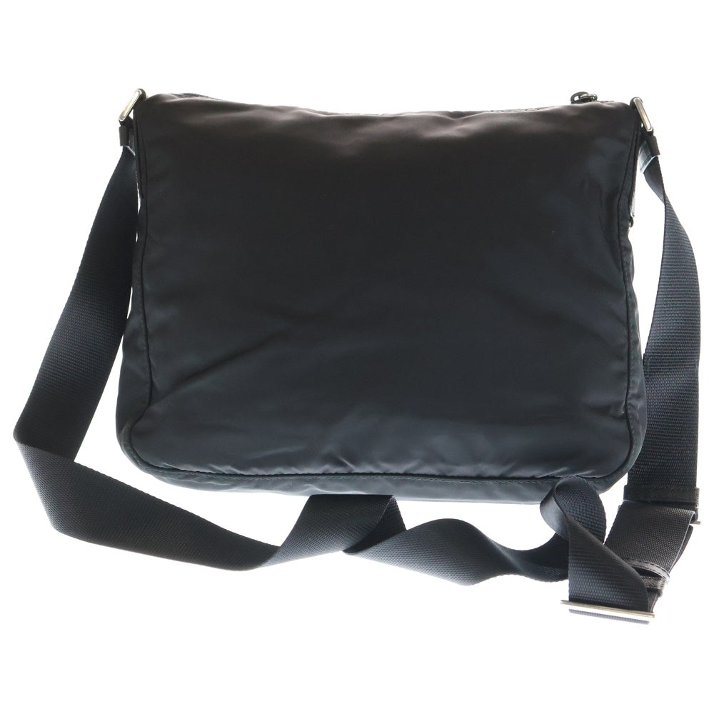 PRADA(プラダ) テスート ショルダーバッグ メッセンジャーバッグ ブラック ナイロン 1BC421 シルバー金具